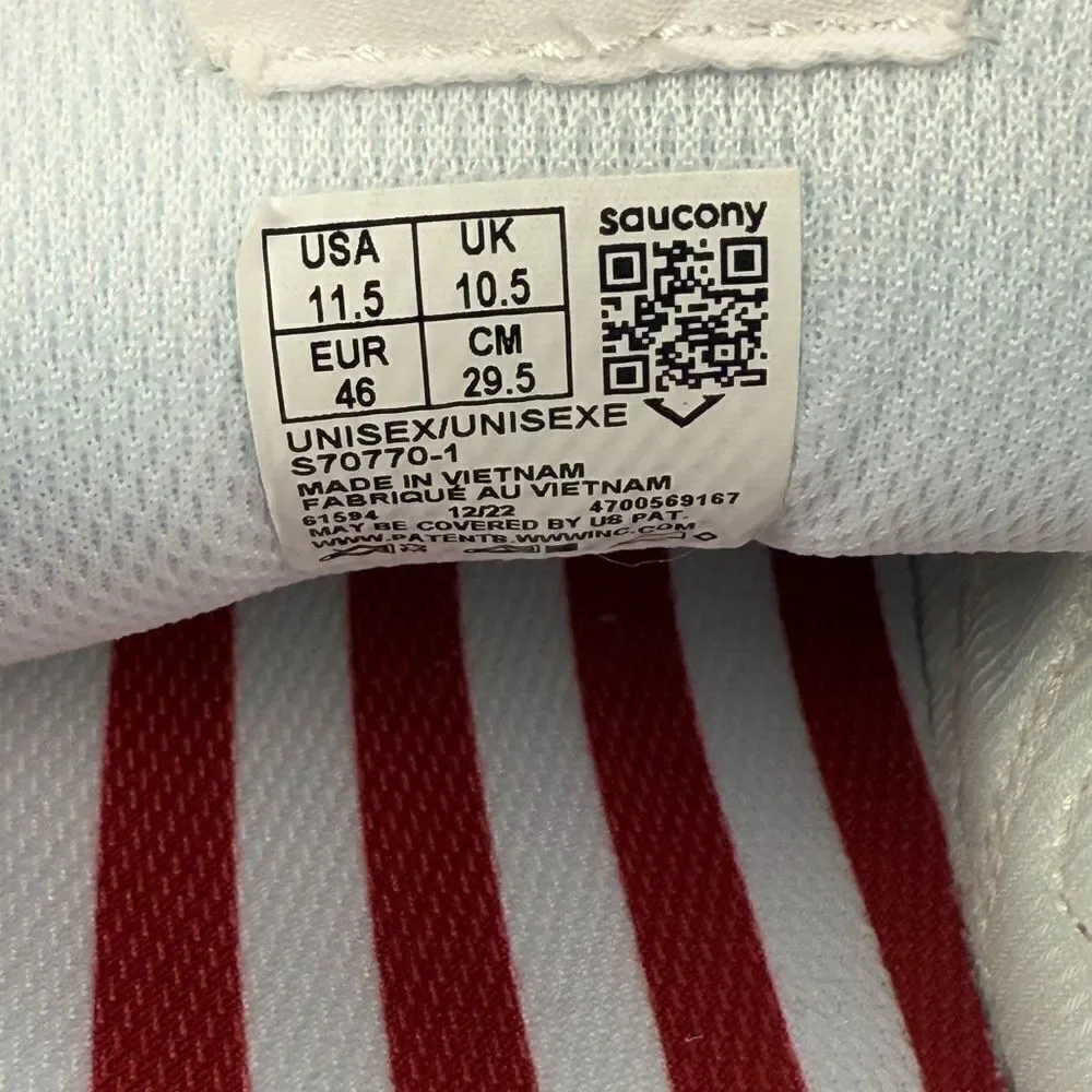 Saucony JAZZ COURT 1776 Patriotic Stars & Stripes sneaker shoes men’s 11.5 - Picture 10 of 10